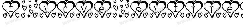 I Love Glitter字体转换